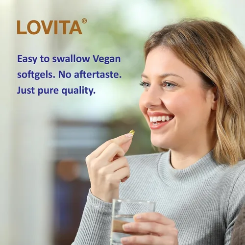 Vista 4 de LOVITA Aceite de linaza vegano 1500 mg, 900 mg ALA, 180 cápsulas blandas Cold-Pressed Omega 3-6-9, Plant-Based, Fish-Free, No Fishy Burps, cGMP