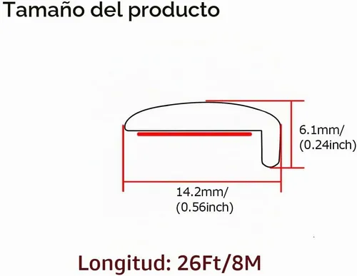 Vista 2 de Kit de moldura de borde de puerta automotriz con cinta, protector de labios en forma de L para guardabarros de automóvil, estribos, conchas