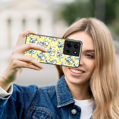 Vista 40 de Funda para Motorola Moto Edge 2022, cubierta trasera de vidrio templado con protector de pantalla, funda protectora a prueba de golpes para Motorola