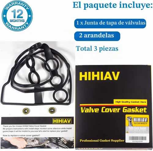 Vista 6 de VS50542R Compatible con Toyota Corolla 1.8 Junta de cubierta de válvula Matrix Celica Mr2 Spyder Chevrolet Chevy Prizm Pontiac 2000 2001 2002 2003