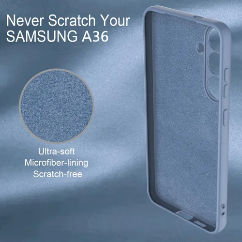 Vista 6 de Funda de silicona para Samsung Galaxy A36, duradera y elegante, probada contra caídas, goma de gel de silicona suave, ajuste delgado, protección a
