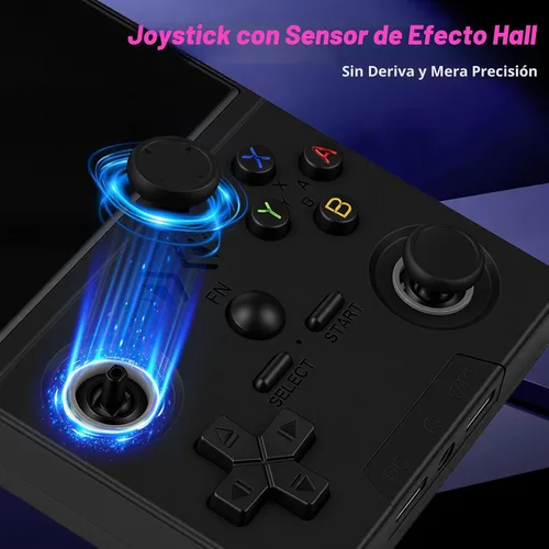 Vista 3 de XF40V - Consola de juegos de mano retro, consola de juegos retro con pantalla IPS de 4.0 pulgadas, sistema Linux integrado de 64G, sistema Linux