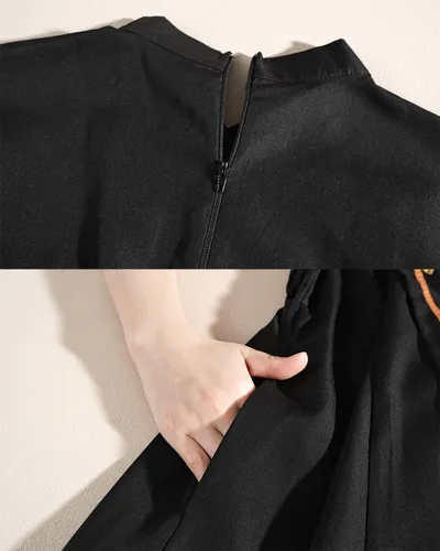 Vista 13 de CR ROLECOS - Disfraz de monja de terror de talla grande, disfraz de sacerdote para Halloween, color negro