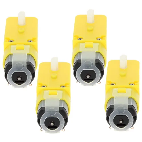Vista 6 de Fielect Motor eléctrico de CC de 3 a 6 V TT Motor de engranajes 1:120 de doble eje para Arduino Smart Car Robot Juguetes Coches Modelos de chasis