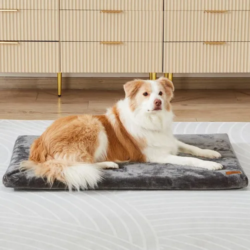 Vista 16 de LIORCE Cama para perros pequeños, almohadilla para jaula para cachorros con funda extraíble lavable y forro impermeable, tapete de espuma
