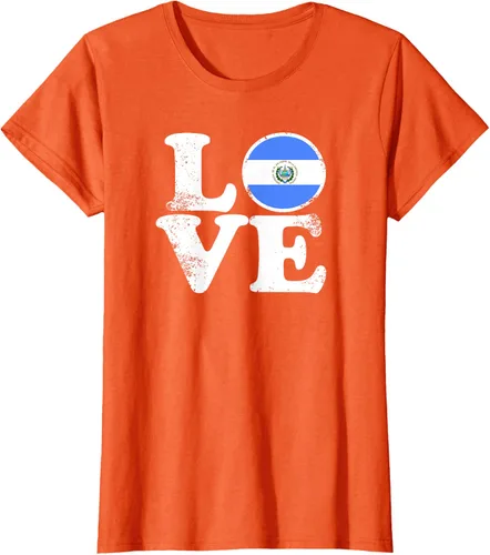 Vista 62 de Love El Salvador Flag tShirt Home Pride Distressed Tee T-Shirt