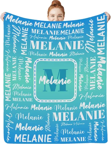 Vista 39 de Manta personalizada con nombre para niños, niñas, niños, niñas, manta personalizada con nombre para adultos, hombres y mujeres, mantas de bebé