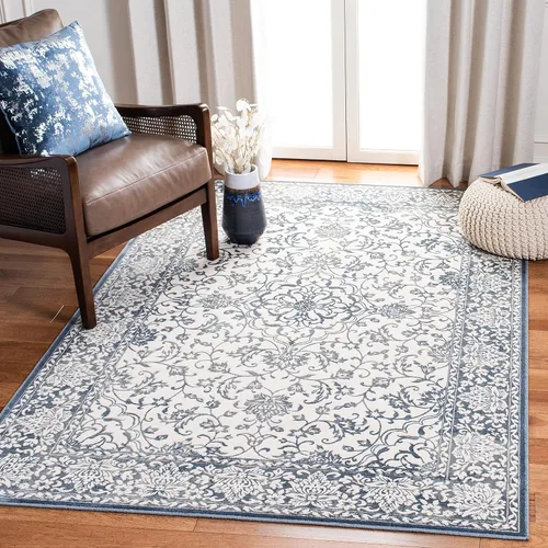 Vista 8 de SAFAVIEH Noble Collection - Alfombra de pasillo, 2 pies 2 pulgadas x 6 pies, marrón y crema, diseño de viscosa envejecida, ideal para zonas de alto