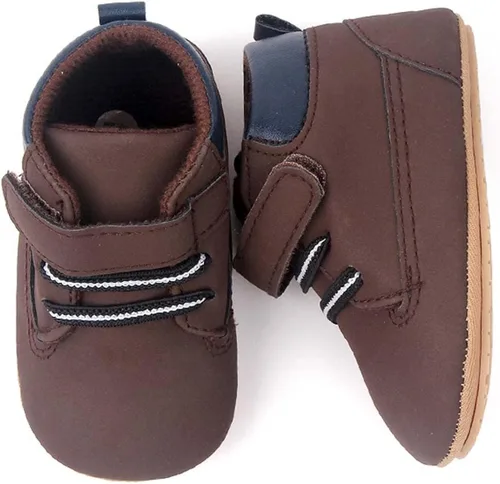 Vista 5 de KaKaKiKi - Tenis de lona para bebé infante niños tenis con suela de goma antideslizante tenis de caramelo caminantes primerizos precaminando tenis