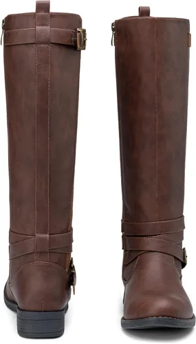 Vista 8 de Vepose Botas altas hasta la rodilla para mujer 952 Stretch Riding Retro Fashion