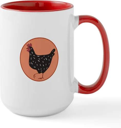 Vista 29 de CafePress Backyard Chicken Whisperer Mugs Taza de café de cerámica de 15 oz (15.0 fl oz)