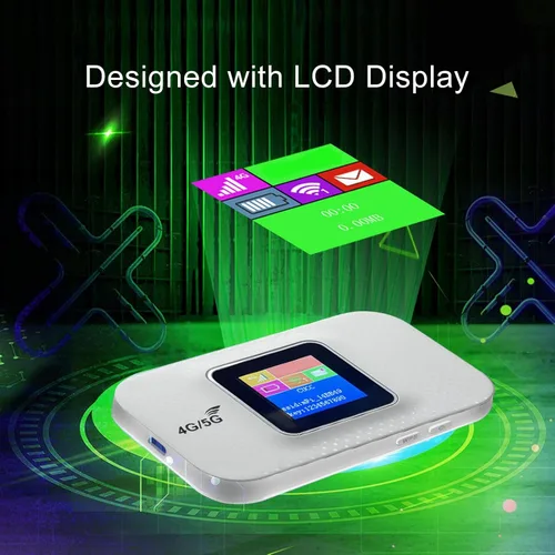 Vista 6 de Sanpyl Enrutador WiFi 4G, enrutador de punto de acceso móvil 4G con ranura para tarjeta micro SIM, batería de 3000 mAh, enrutadores de viaje