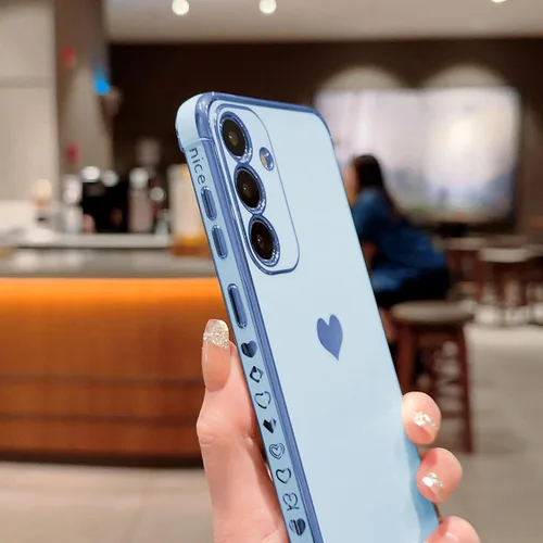 Vista 151 de phylla Funda de teléfono compatible con Samsung Galaxy A12 de 6.5 pulgadas, lindo corazón chapado en oro, elegante funda de lujo para mujer