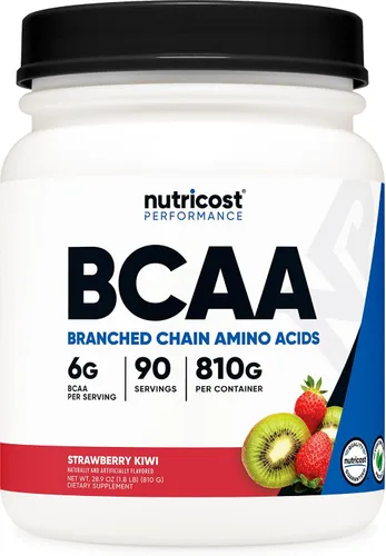 Vista 19 de Polvo Nutricost BCAA (Uva, 120 porciones) - Sin gluten, sin OMG, vegetariano, proporción óptima 2:1:1 Sin gluten, vegetariano