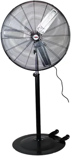 Vista 11 de K Tool International 77723; Ventilador de pedestal industrial resistente al agua IPX4 para exteriores, ventilador no oscilante de 24 pulgadas