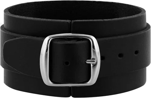 Vista 3 de Metallica Alchemy Rocks Logo Pulsera de cuero negro