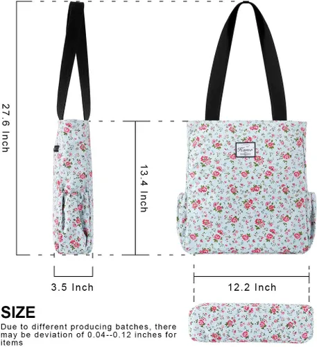 Vista 3 de KAMO - Bolsa de viaje con diseño floral, impermeable, ligera, para senderismo, yoga, gimnasio, natación, viajes, playa