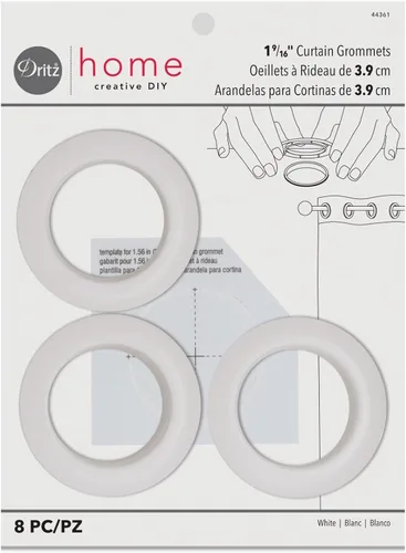 Vista 12 de Dritz Ojales de cortina dorados antiguos de 1 pulgada, 8