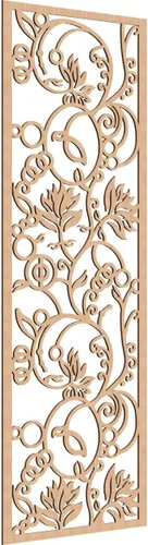 Vista 88 de Caspian Paneles de pared de madera con calado decorativo perforado, 9 3/8 pulgadas de ancho x 24 3/8 pulgadas de alto x 1/4 de alto, cereza