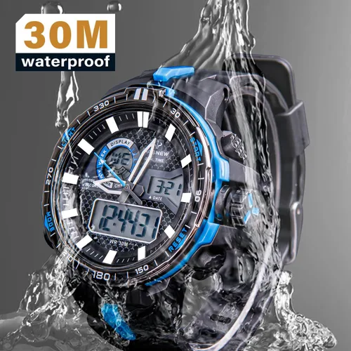 Vista 3 de PASNEW Reloj multifunción - esfera grande, impermeable, reloj deportivo al aire libre para adolescentes y niños