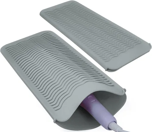 Vista 14 de 1 Paquete de Funda de Silicona Resistente al Calor para Alisador de Cabello, Rizador, Plancha Plana y Herramientas Calientes para el Cabello Negro