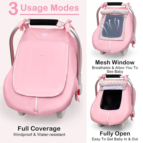 Vista 4 de Unicorn Castle Funda de asiento de coche para bebé, fundas de asiento de coche para bebés, cubierta de asiento de coche transpirable para ventana