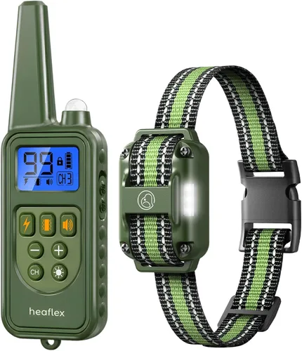 Vista 10 de Collar electrónico para perro con control remoto, collar de entrenamiento de perro impermeable de 2600 pies para perros pequeños, medianos