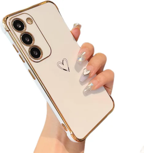 Vista 69 de ZTOFERA Funda diseñada para Google Pixel 7a, bonito diseño de corazones de amor con borde chapado y protección de lente de cámara, para Google Pixel