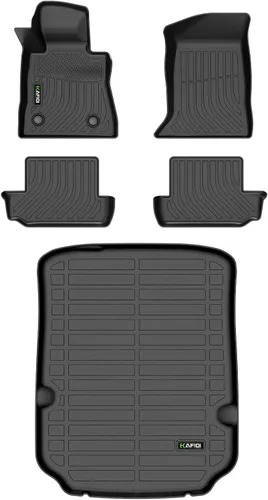 Vista 73 de HAFIDI® - Tapetes para auto con almacenamiento debajo del asiento, para todo clima, antideslizantes, de elastómero termoplástico, para la primera