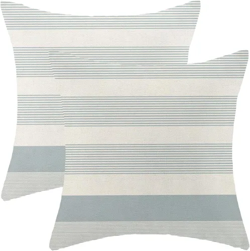 Vista 43 de Fundas de Almohada de Antílope 16x16 Paquete de 2, Fundas de Almohada Decorativas con Estampado de Piel de Animal Azul Marino, Fundas de Almohada