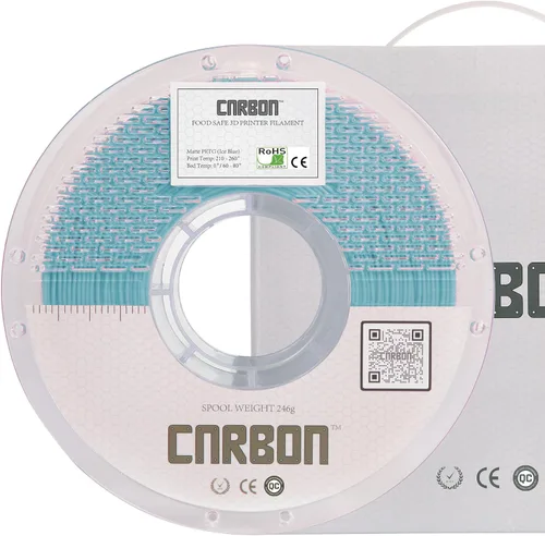 Vista 19 de Filamento para impresora 3D PETG de grado alimentario certificado - CARBON de Comfy Materials - Aprobado por la FDA, seguro para alimentos, probado