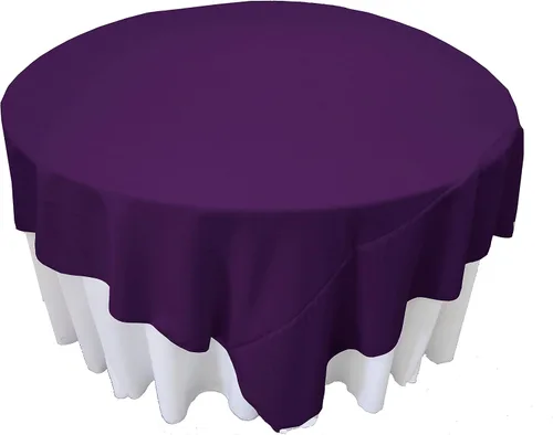 Vista 95 de LA Linen. Mantel cuadrado de popelina de poliéster