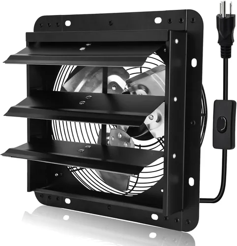 Vista 12 de Criditpid Ventilador Extractor de Pared con Persiana de 7 Pulgadas, Ventilador Extractor de Cocina con Interruptor de Encendido/Apagado para Ático