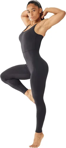 Vista 2 de LOVESOFT Body sin mangas para mujer, overol de baile, sin espalda, bodycon, para entrenamiento, yoga