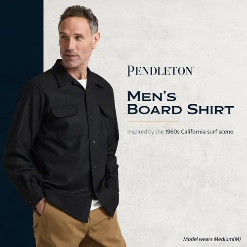 Vista 3 de Pendleton Camisa icónica de lana Negro