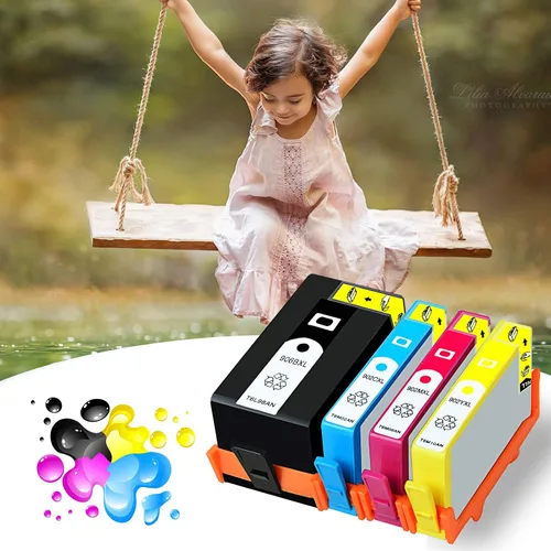 Vista 5 de Cartucho de tinta remanufacturado de alto rendimiento 902XL 906XL 906XL 906 XL Paquete combinado compatible con HP OfficeJet Pro 6960 6968 6970 6974