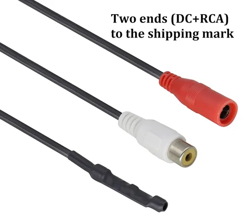 Vista 5 de Micrófono CCTV Dispositivo de recogida de cable de audio Micrófono para exteriores CCTV RCA Micrófono de vigilancia DVR Preamplificador de alta