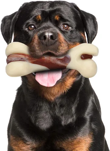 Vista 11 de Tikaton - Juguetes masticables para perros para masticadores agresivos, sabor a venado, juguetes duraderos para masticar para dentición de cachorros