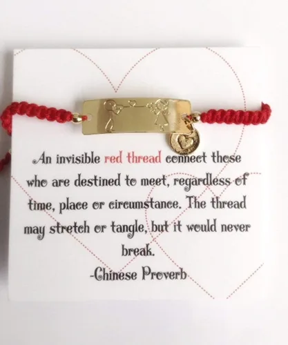 Vista 2 de Pulseras de cuerda roja de la amistad pulseras de amor infinito de hilo rojo