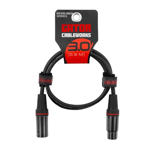 Vista 9 de Cableworks Por Gator Cases Headliner Series Premium 3 Foot XLR Cable de micrófono (GCWH-XLR-03)