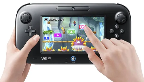 Vista 2 de Nintendo Wii U Black Gamepad - Replacement ONLY - no cables