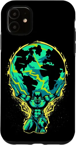 Vista 5 de iPhone 15 Greece Myths God Atlas Sky Arch Shoulders Case