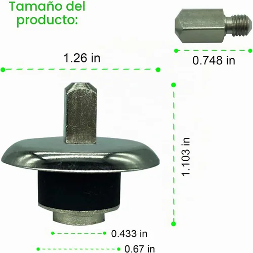 Vista 3 de DTAIR Kit de pasador de repuesto para licuadora Oster Osterizer Blenders (paquete de 2)
