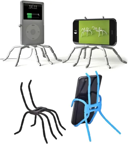 Vista 5 de Soporte universal multifunción portátil de araña flexible para iPhone Samsung Google Pixel Soporte para teléfono celular Smartphones Tablets