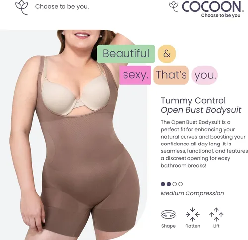 Vista 2 de CoCoon Shapewear Open Bust Bodysuit for Tummy Control Shapewear - Sculpting, Tummy Control Body Shaper