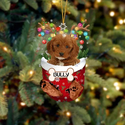 Vista 70 de IZI POD Affenpinscher Adorno de Navidad personalizado para perro, adorno de bolsillo de nieve para perro para árbol de Navidad, adorno acrílico