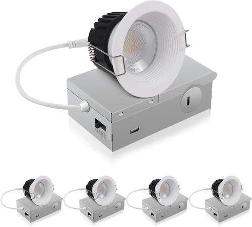 Vista 19 de Adetu lámpara de techo empotrable antirreflejos LED de 2 pulgadas, 5 CCT, con caja de conexiones, 2700K/3000K/4000K/5000K seleccionables, CRI90+, 8