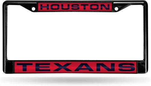 Vista 17 de Rico Industries NFL Unisex-Adult NFL Laser Cut Inlaid Standard Chrome License Plate Frame