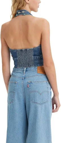 Vista 2 de Levi's Top halter de mezclilla Daisy para mujer