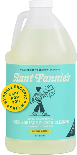 Vista 9 de Aunt Fannie's Limpiador de pisos ultra concentrado con vinagre, solución multisuperficie para trapear, hace 16 galones, aroma a eucalipto, 32 onzas